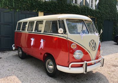 Oldtimer VW Bus in rot - Tramauto für jede Hochzeit - Hochzeitsauto mieten